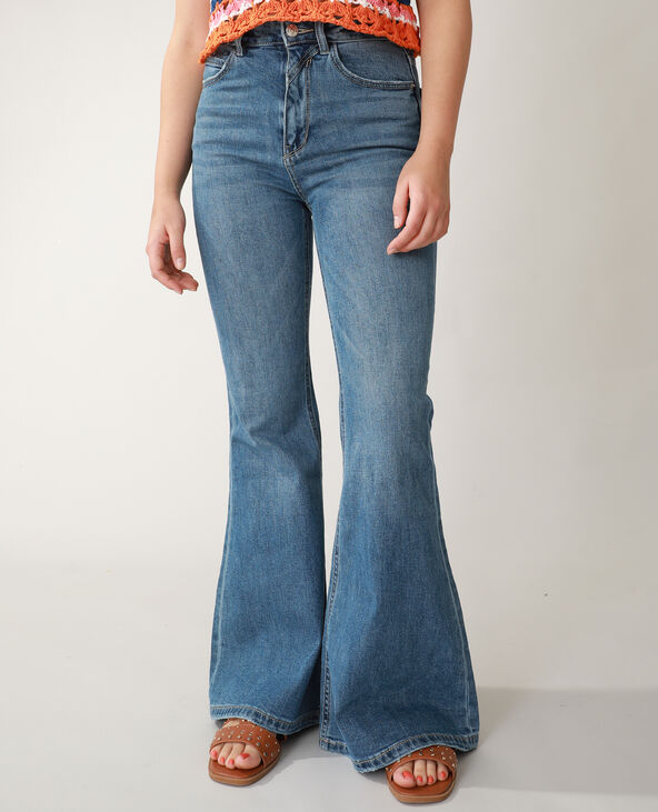 Jean flare high waist bleu - Pimkie