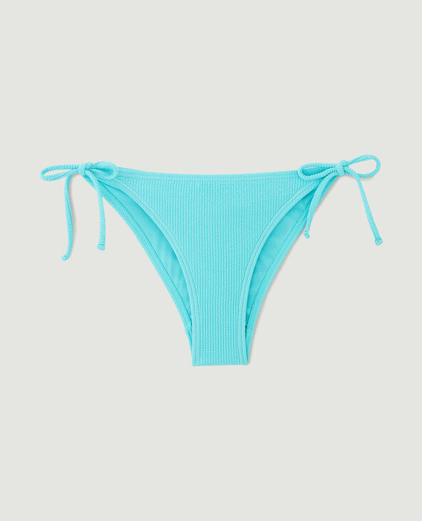 Bas de maillot culotte avec nouettes bleu turquoise - Pimkie