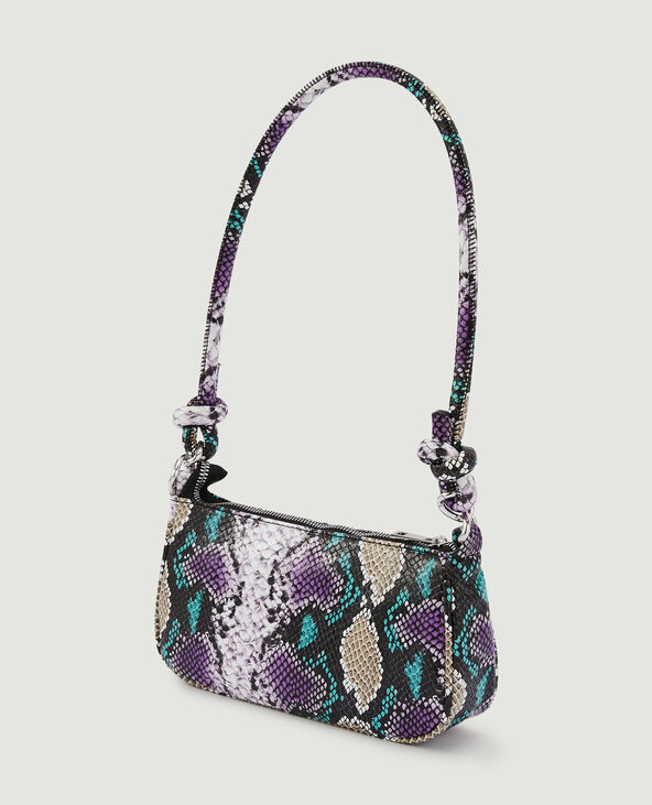 Sac baguette effet serpent violet - Pimkie