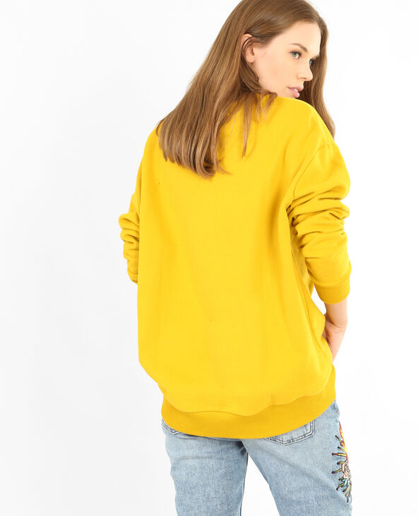 Sweat basique jaune ocre - Pimkie