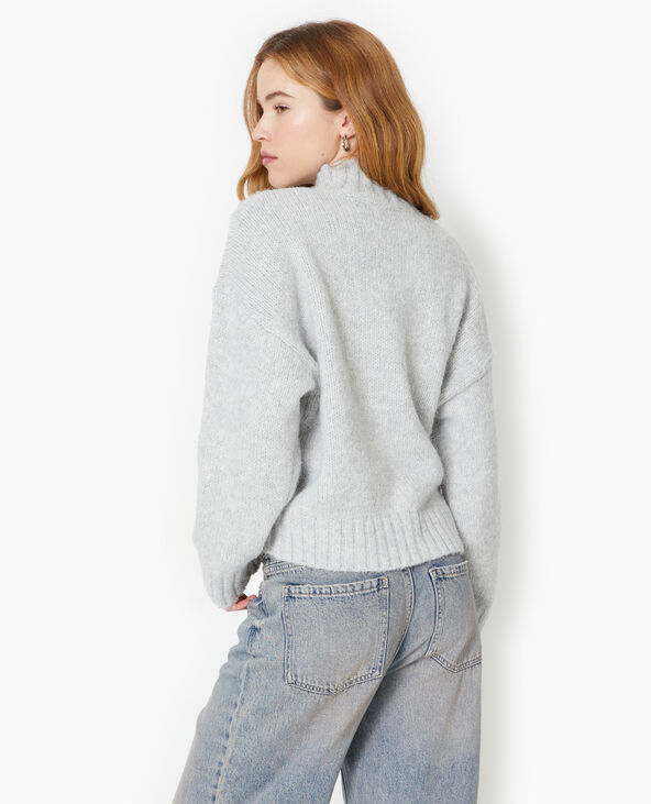 Pull col montant gris clair - Pimkie