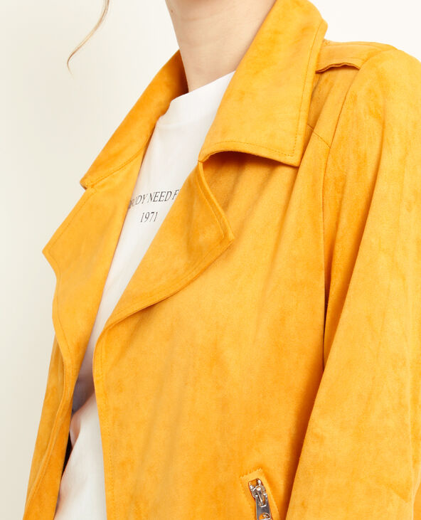 Veste suedine jaune sale
