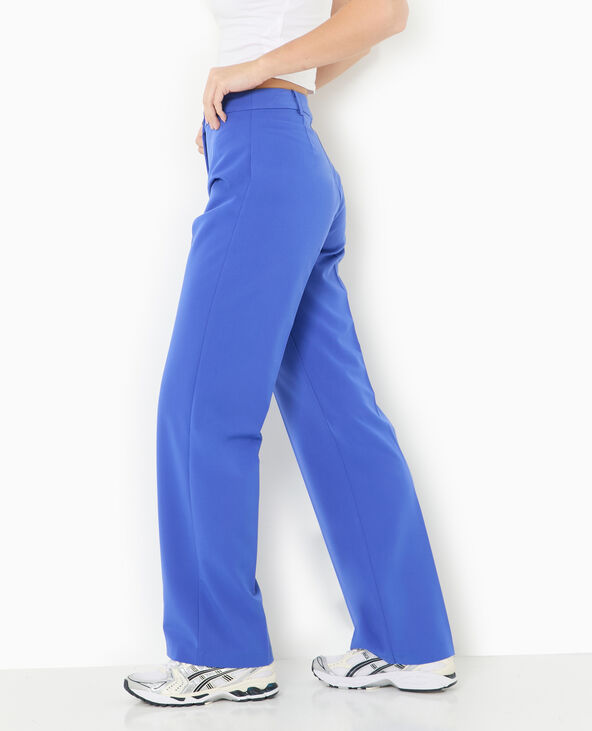 Pantalon city droit bleu électrique - Pimkie