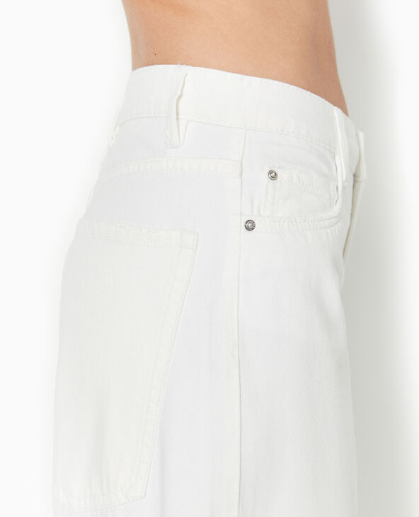 Jean baggy destroy taille regular blanc - Pimkie