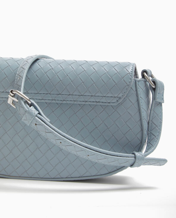 Sac boxy effet tressé bleu clair - Pimkie
