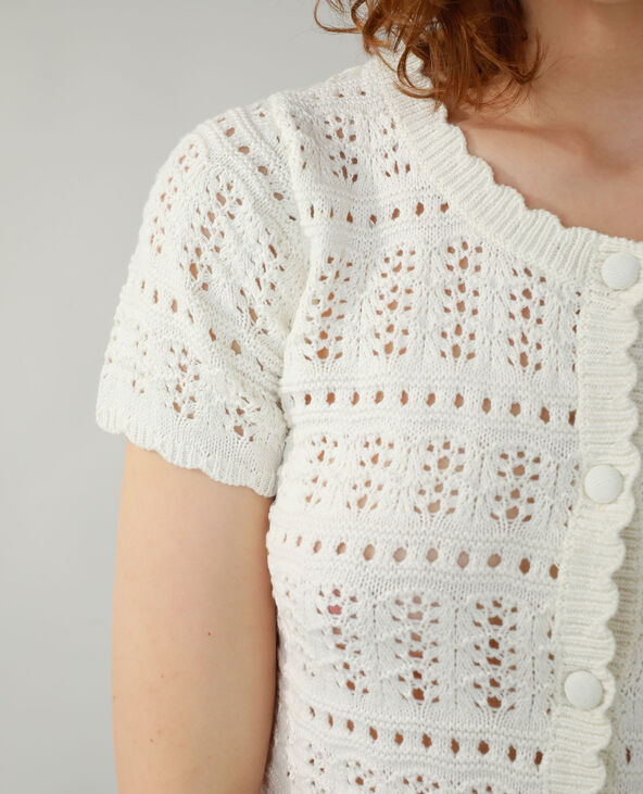 Gilet tricot blanc - Pimkie