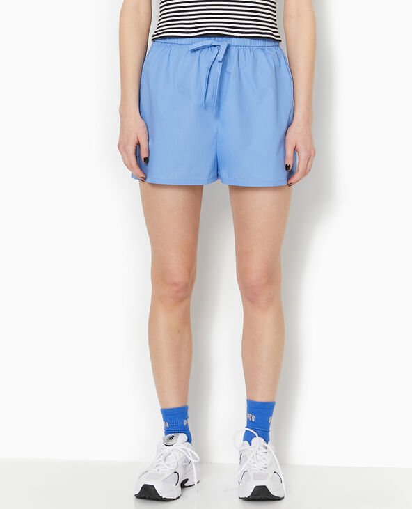 Short taille élastiquée façon pyjama d'homme bleu - Pimkie