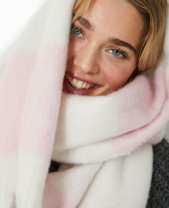 Grande écharpe en maille ultra douce rose clair - Pimkie