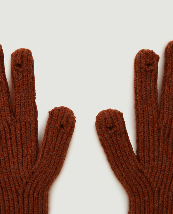 Gants en tricot pour écran tactile camel - Pimkie