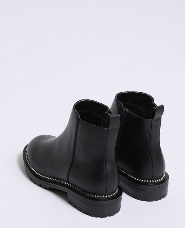 Bottines plates cloutées noir - Pimkie