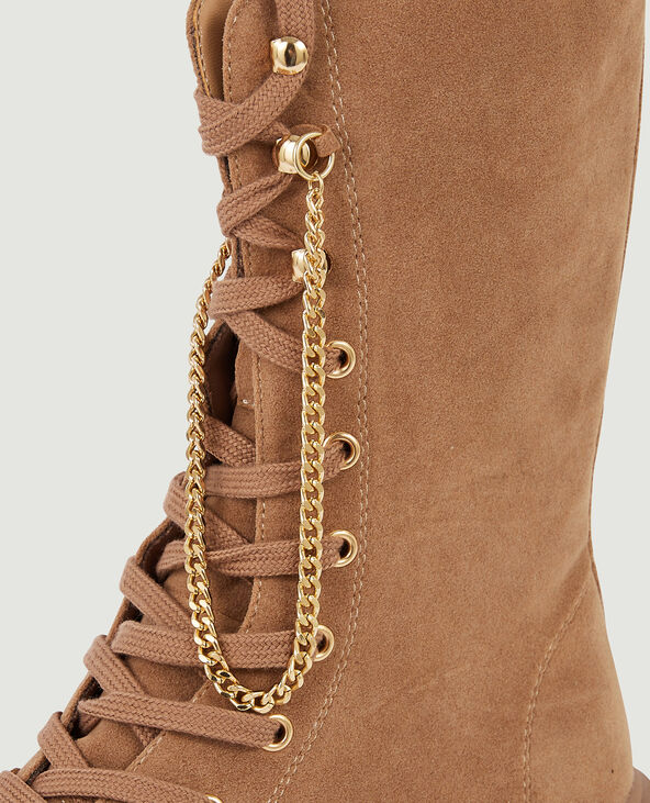Bottines à lacets beige - Pimkie