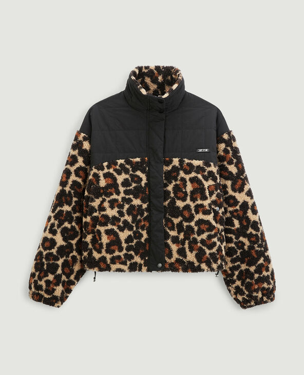 Blouson bi-matière noir - Pimkie