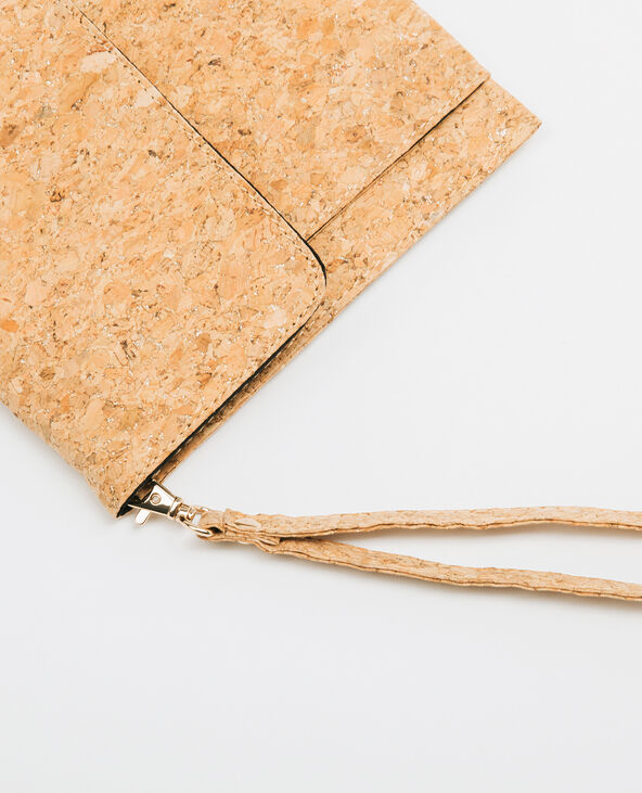 Pochette liège pailletée taupe - Pimkie