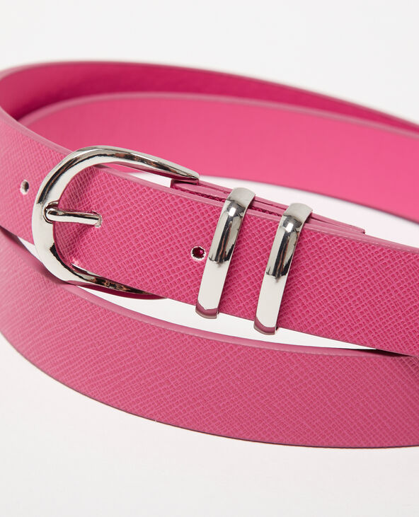 Ceinture en simili cuir rose fuchsia - Pimkie