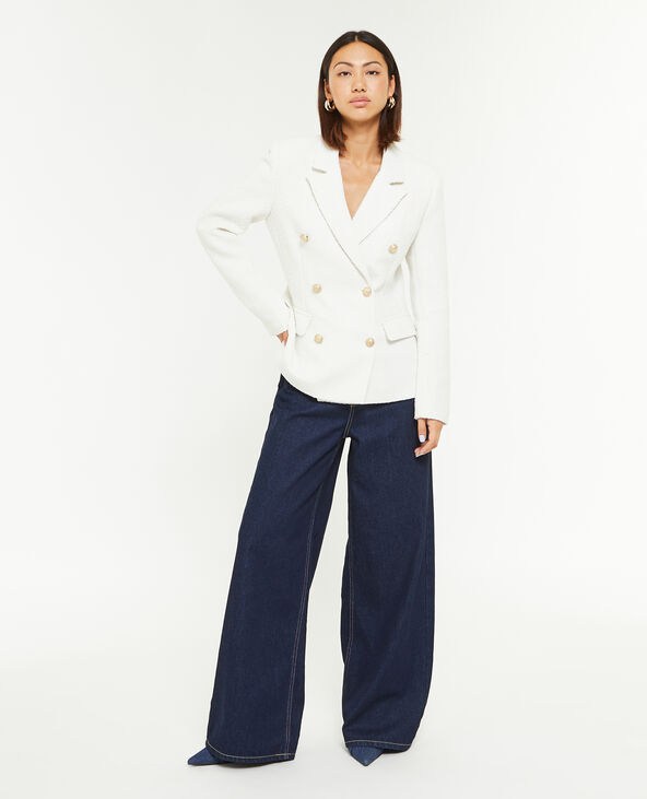 Veste cintrée en tweed blanc - Pimkie