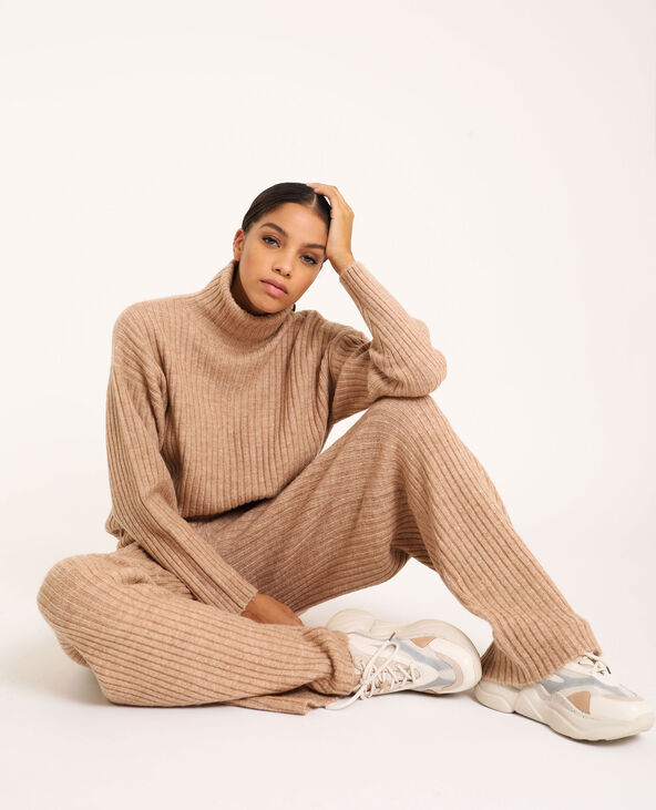 Pull col roulé beige - Pimkie