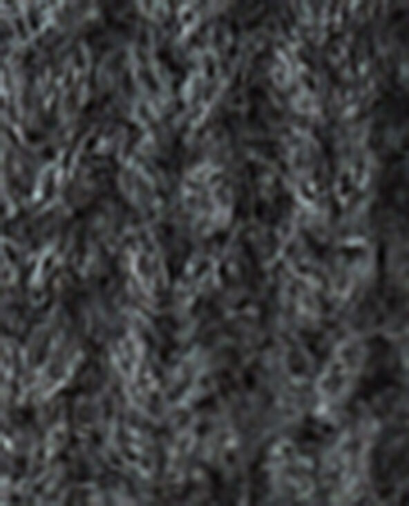Pull col montant grosses mailles gris foncé - Pimkie