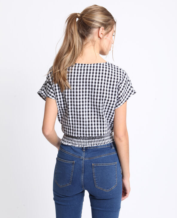 Top vichy noir - Pimkie