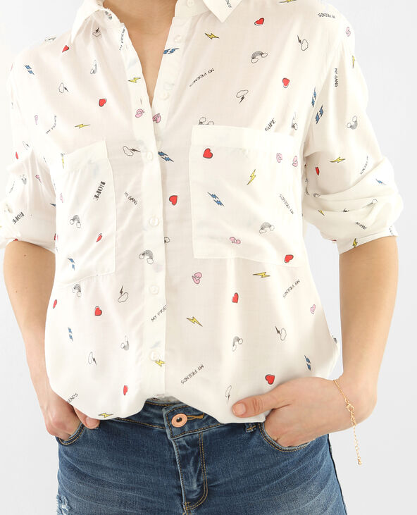 Chemise imprimée blanc - Pimkie