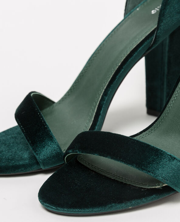 Sandales velours vert foncé - Pimkie