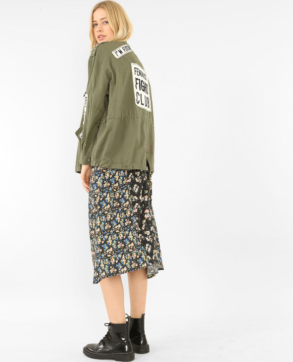 Parka army multi patchs vert kaki - Pimkie
