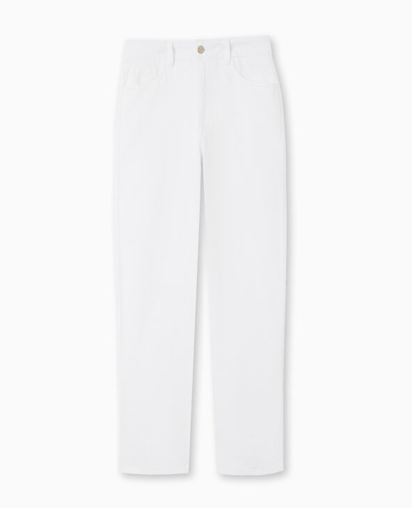 Jean droit taille haute blanc - Pimkie