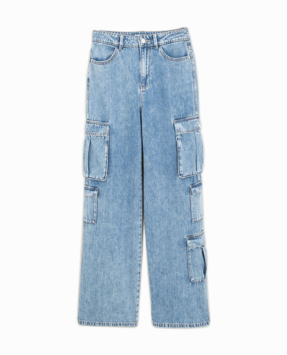 Jean cargo large bleu - Pimkie
