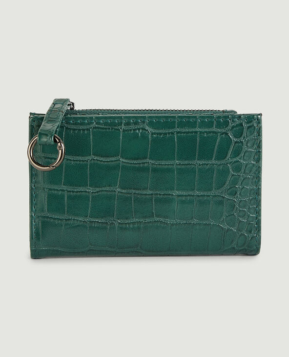 Porte-feuille effet croco vert foncé - Pimkie