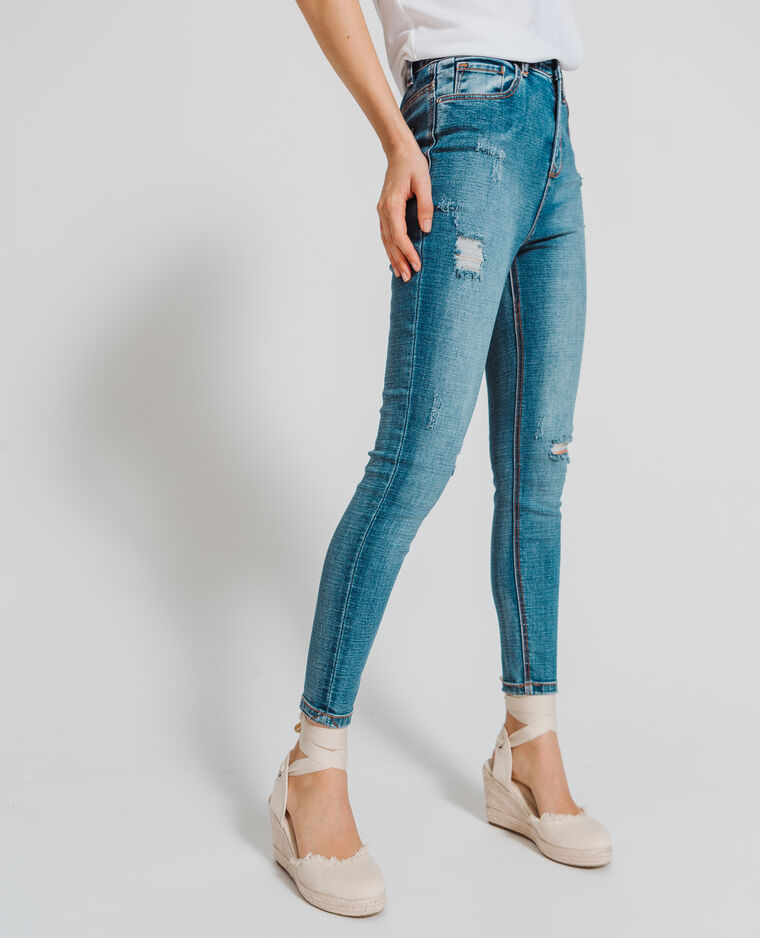 Jean skinny taille haute bleu - Pimkie