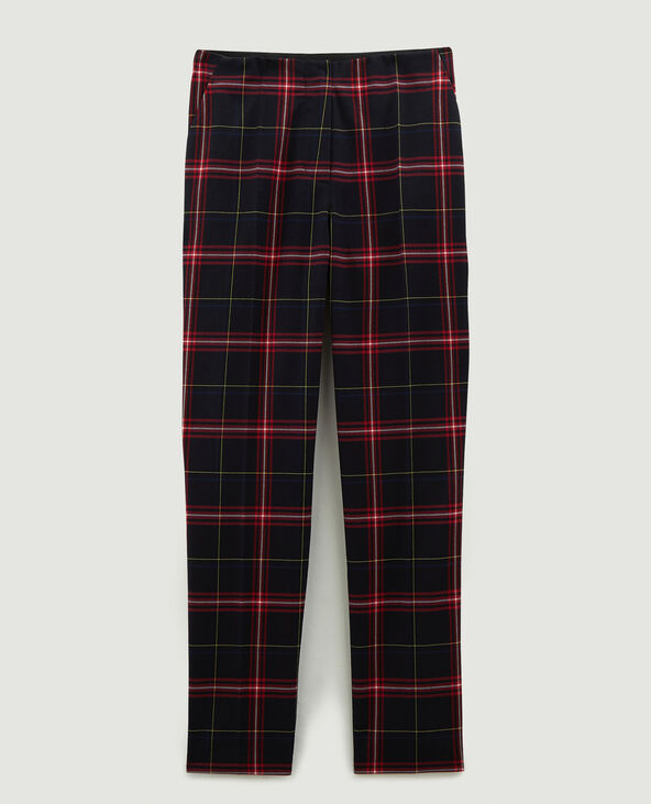 Pantalon cigarette tartan noir - Pimkie