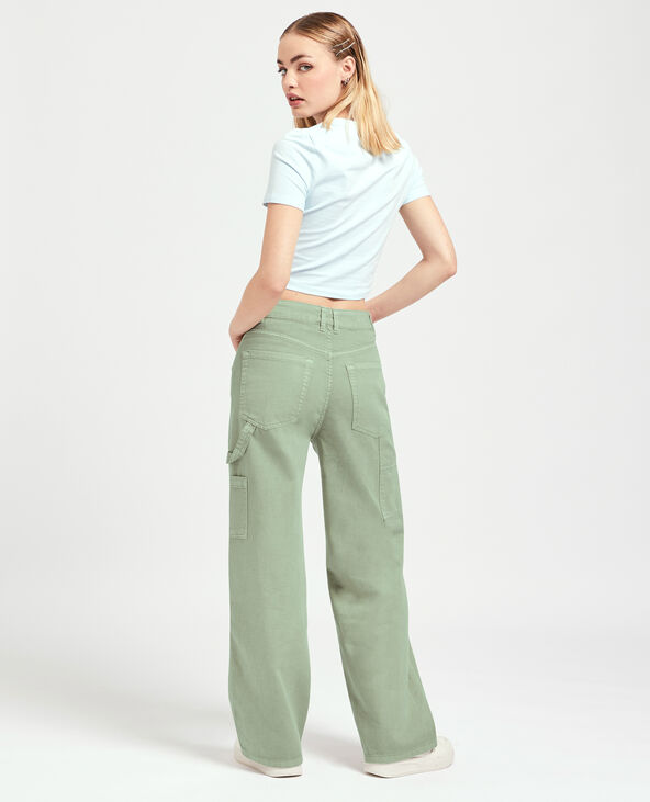 Jean cargo large vert de gris - Pimkie