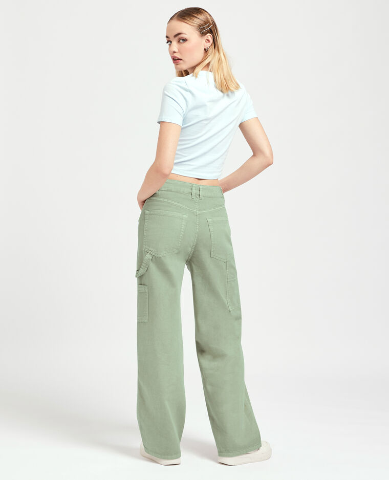 Jean cargo large vert de gris - Pimkie