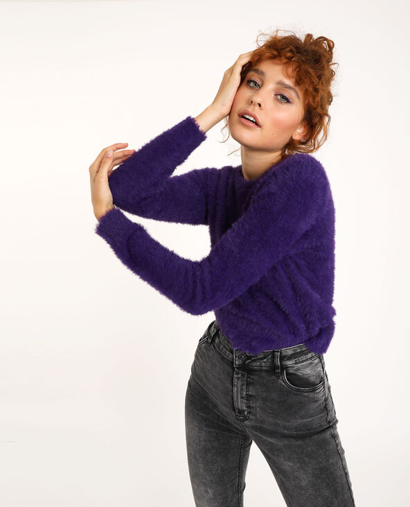 Pull à poils violet - Pimkie