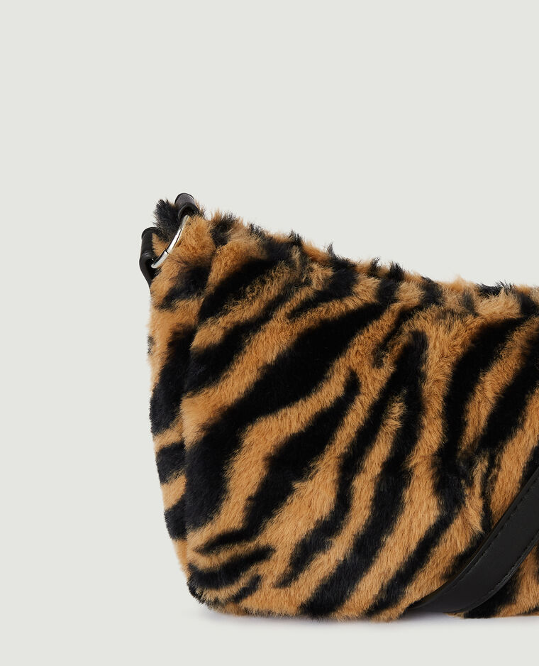 Sac baguette moumouté léopard marron - Pimkie