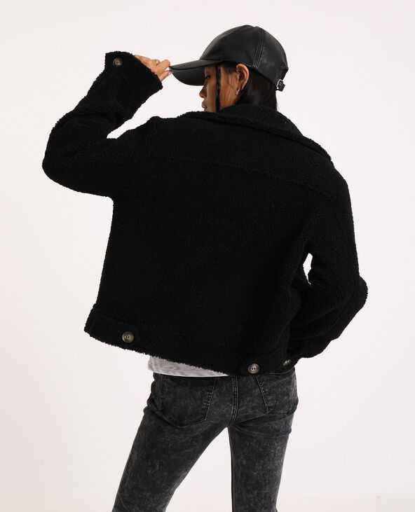 Veste imitation mouton noir - Pimkie