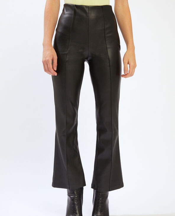 Pantalon flare crop noir - Pimkie