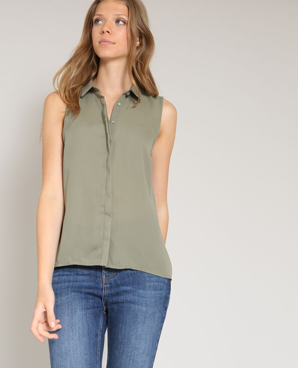 Chemise sans manches vert de gris - Pimkie