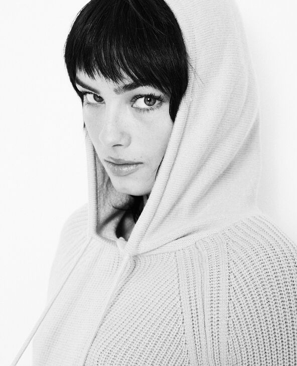 Pull court avec capuche beige - Pimkie