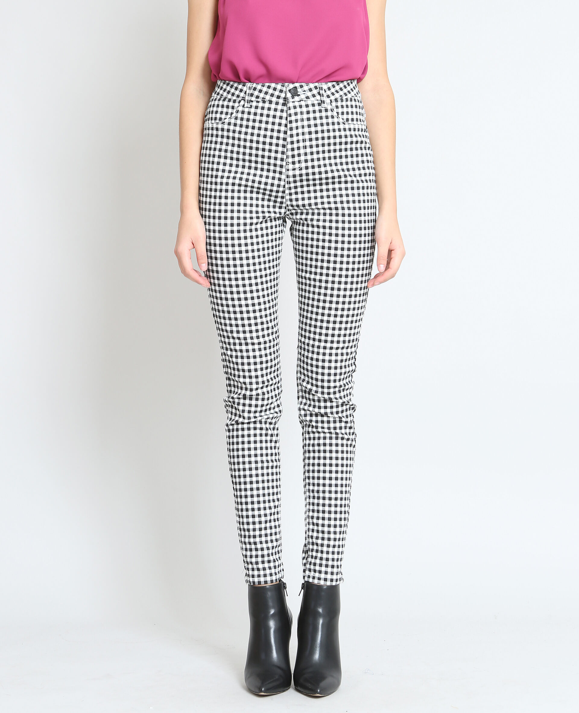 Pantalon vichy femme