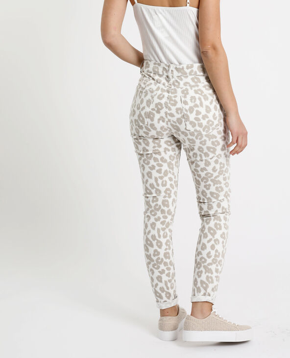 Pantalon skinny léopard blanc - Pimkie