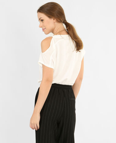 Top à manches peekaboo blanc - Pimkie