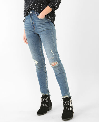 Jean skinny à message Jean stoned - Pimkie