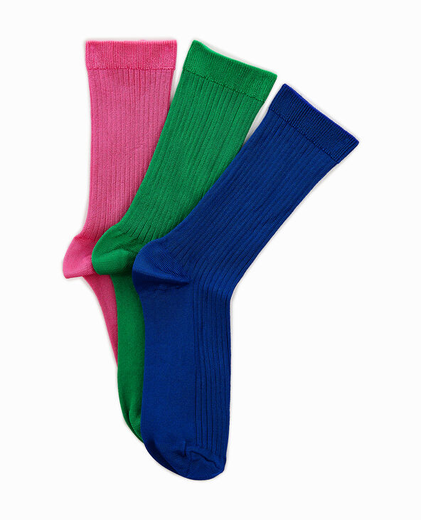 Paire de chaussettes en maille brillante vert - Pimkie