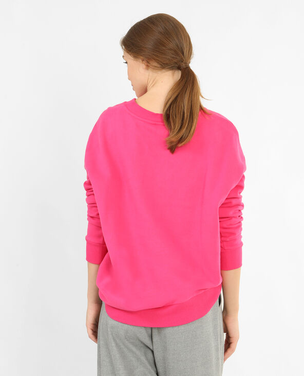 Sweat basique rose fuchsia - Pimkie
