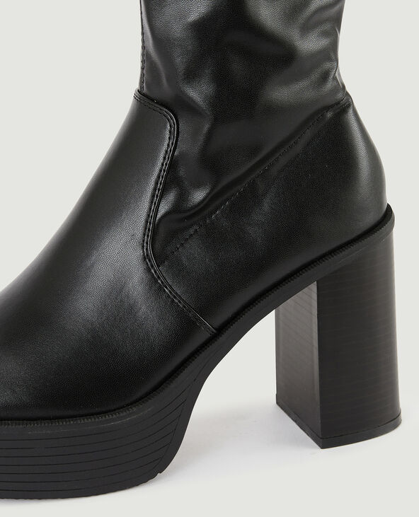 Cuissardes plateformes noir - Pimkie