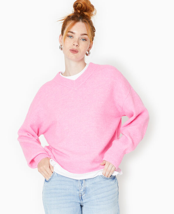 Pull col V en maille Pimkie