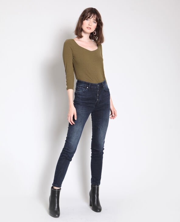 Jean skinny taille haute bleu - Pimkie