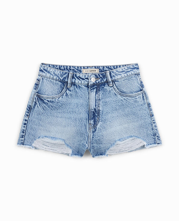 Short en jean Femme Taille Haute Basse Troue Destroy Pimkie