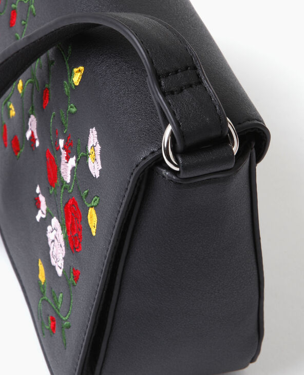 Sac boxy brodé noir - Pimkie