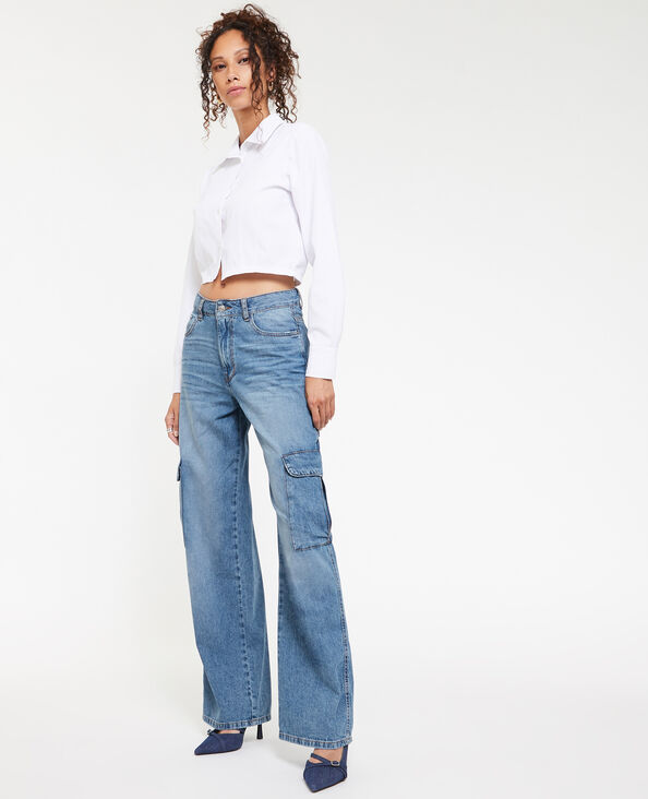 Jean cargo large bleu - Pimkie